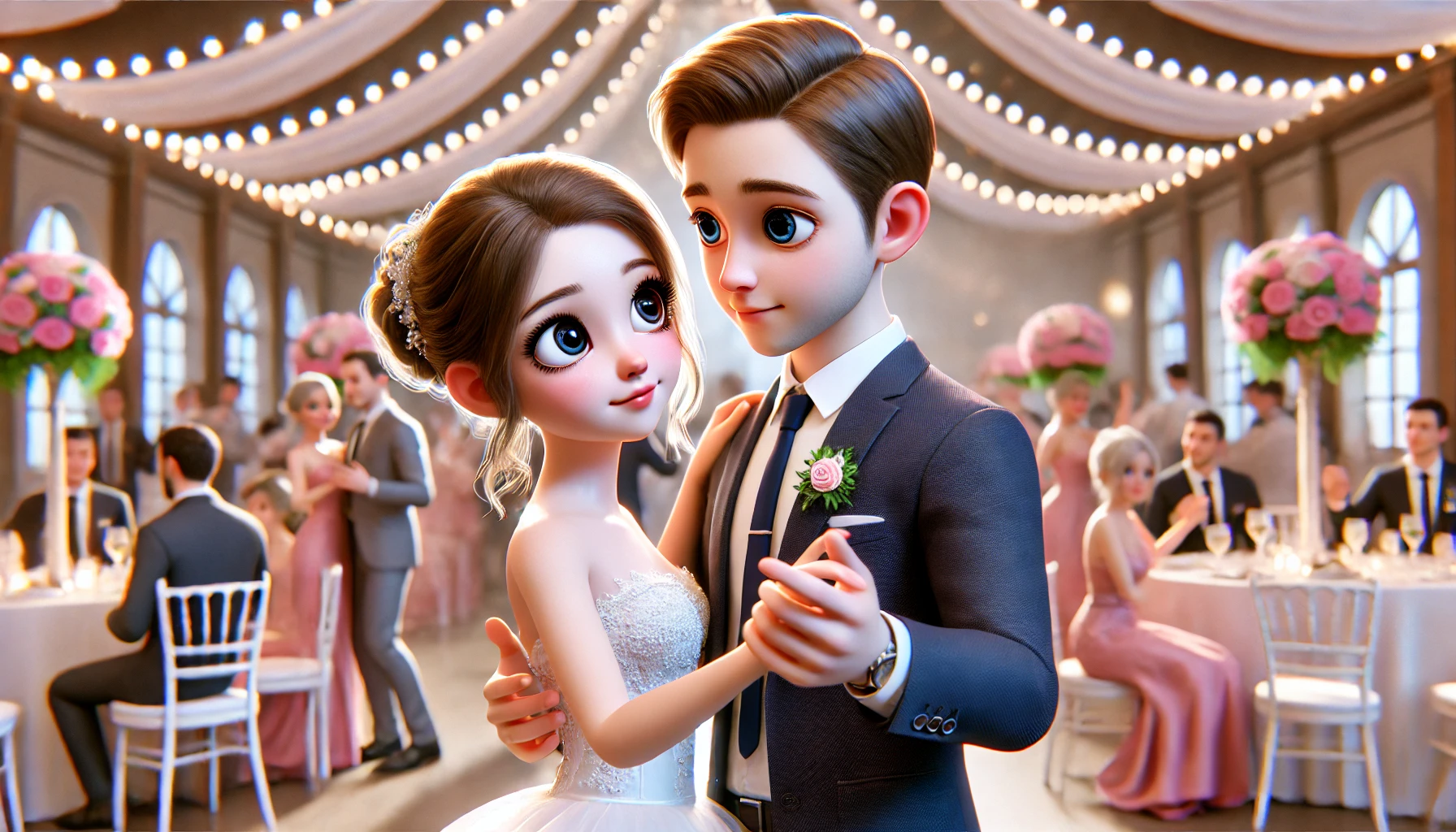 AI people having party or wedding