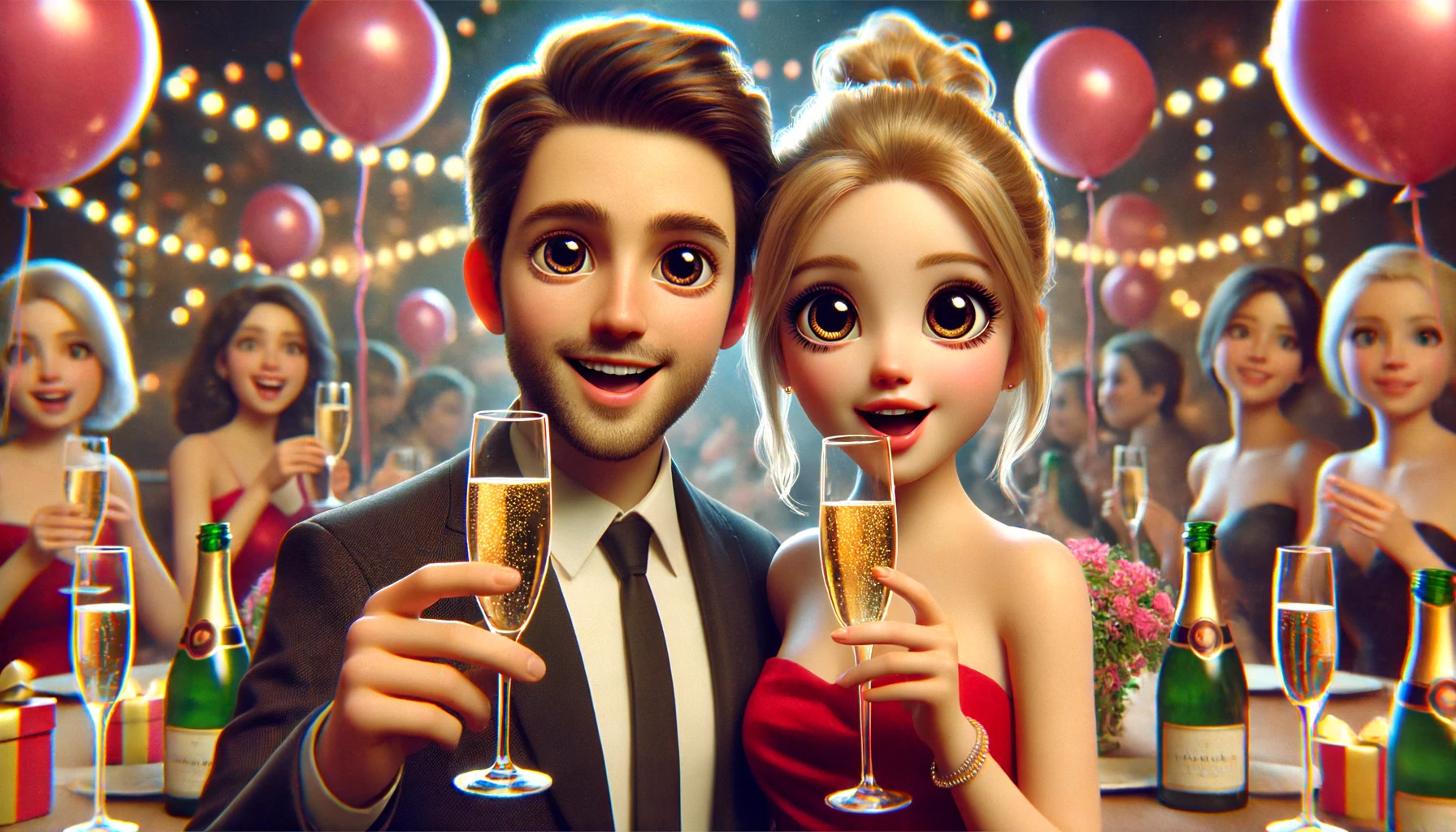 AI people having party or wedding