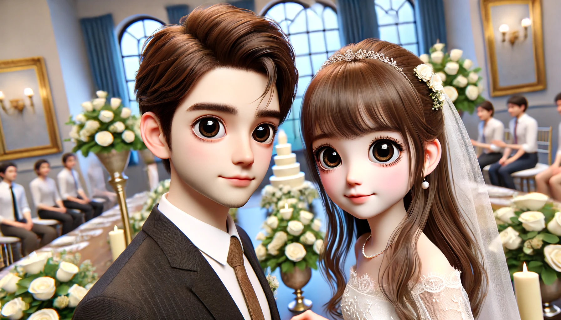 AI people having party or wedding